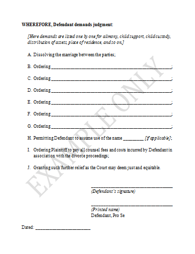 Help writing a counterclaim